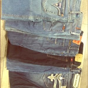 Lot of 6 pairs of jeans